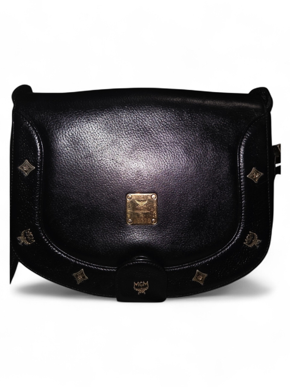 MCM Black Leather Crossbody Saddle Bag - Picture 3 of 9
